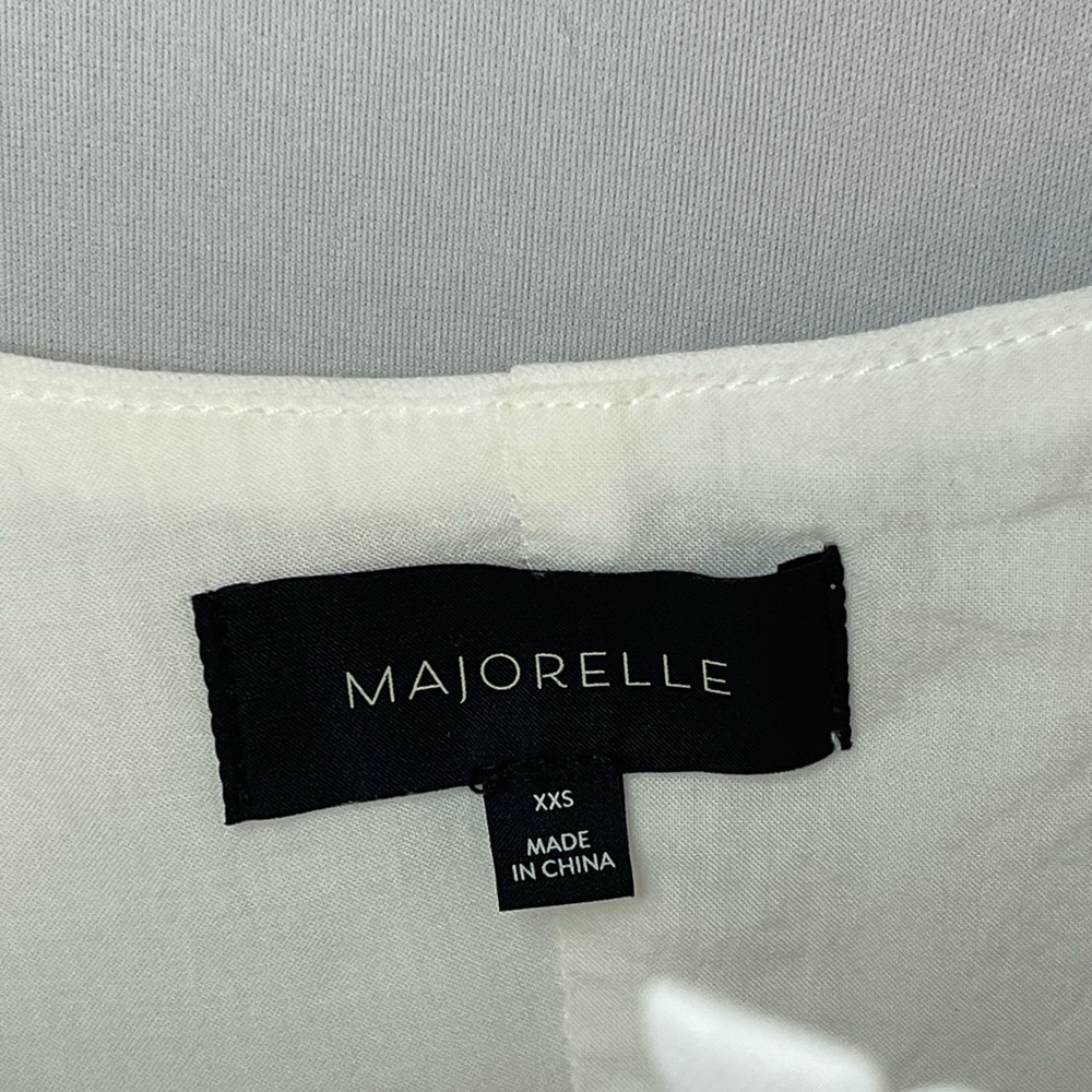 Majorelle Corie Top White Underwire Puff Sleeves Peplum XXS - Picture 6 of 15
